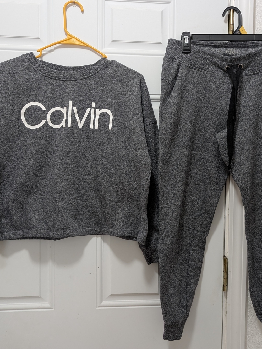 Calvin Klein Charcoal Gray Two-Piece Pajama Set